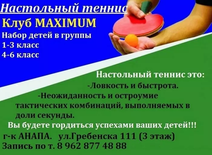 Клуб настольного тенниса "Максимум"