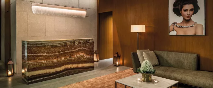 Тренажёрный зал в отеле «The BVLGARI SPA».