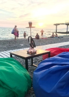 Кальян на пляже в Сукко