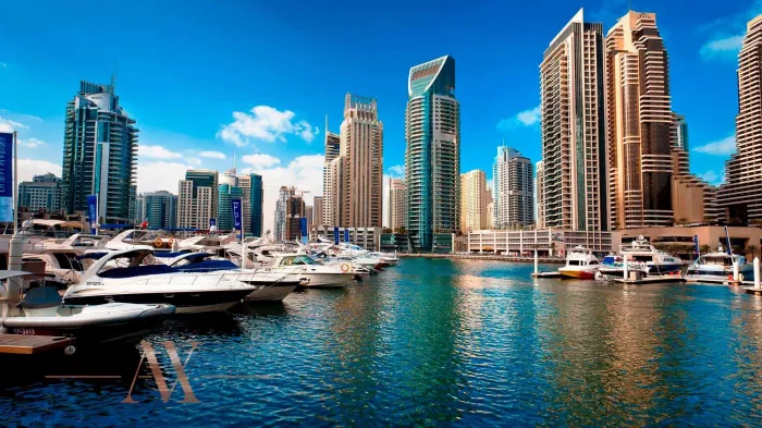 Городской пляж "Dubai Marina beach"