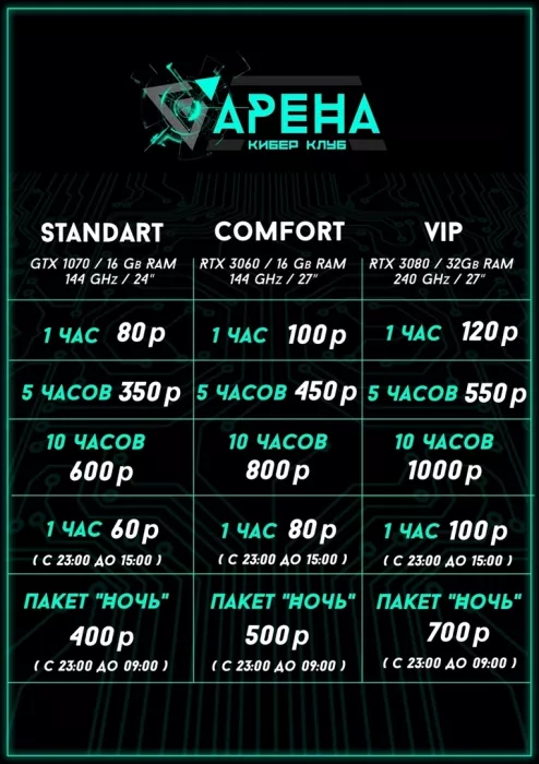 Кибер клуб "Arena" на Дежнёва