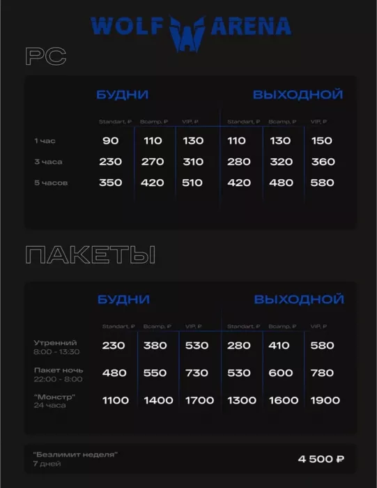 Компьютерный клуб "Wolf Arena"